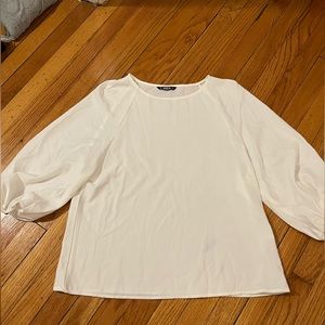 Shein white bell sleeve blouse size medium